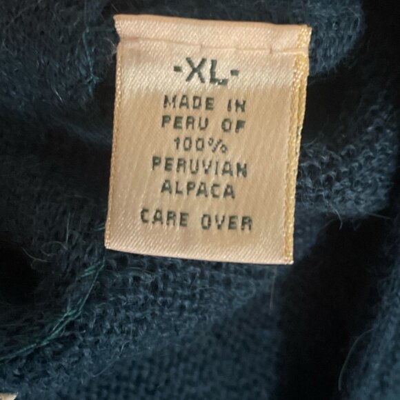 Fairway & Greene Vintage Mens Alpaca Vest Caribbean Green-Blue XL - Picture 4 of 6